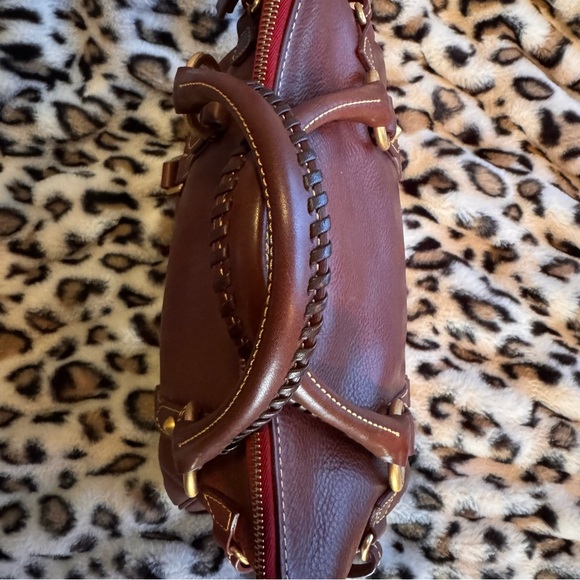 Dooney & Bourke Medium Florentine Satchel in Chestnut - Picture 4 of 10